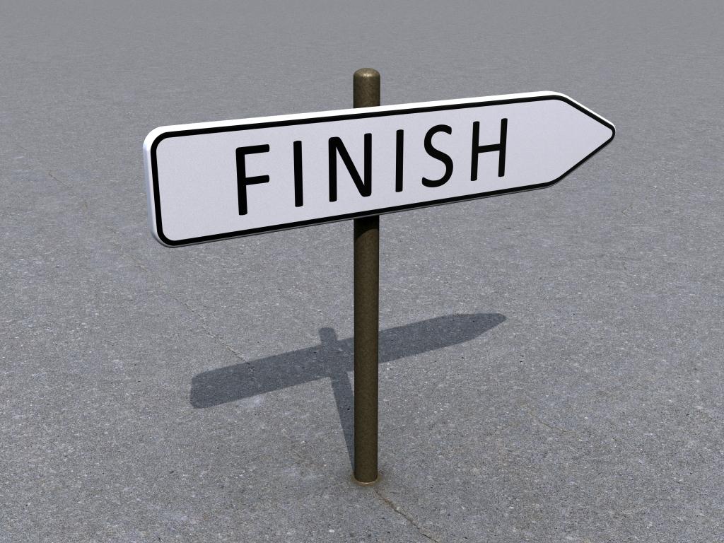 Finish sign