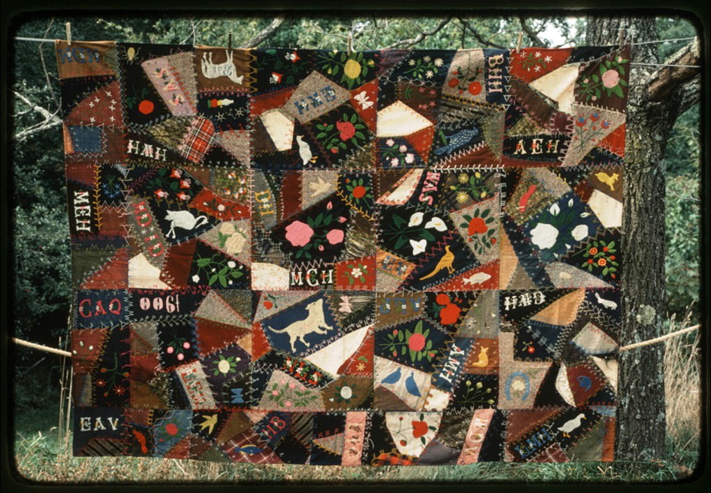photo of crazy quilt
