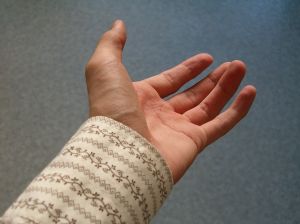 reaching hand